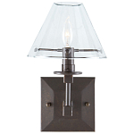 Бра с прозрачным стеклянным абажуром в форме конуса Bartolomeo Bronze варинант исполнения - 2 | Loft Concept в Перми