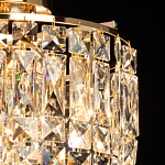 Потолочный светильник круглый с прозрачными подвесками Lunet варинант исполнения - 4 | Loft Concept в Перми