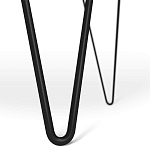 Стол журнальный с круглой столешницей из стекла на 3-х черных ножках Beige Marble варинант исполнения - 6 | Loft Concept в Перми