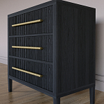 Комод Primo с 3 выдвижными ящиками Черный дуб варинант исполнения - 2 | Loft Concept в Перми