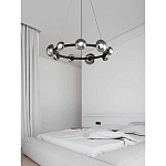 Люстра подвесная светодиодная в форме кольца Gray Ring Chandelier варинант исполнения - 1 | Loft Concept в Перми