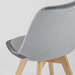 Стул с мягким велюровым сиденьем Arvika Grey варинант исполнения - 6 | Loft Concept в Перми