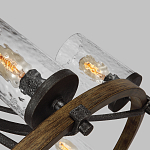 Люстра с цилиндрическим плафонами из толстого волнистого стекла в индустриальном стиле Feiss варинант исполнения - 9 | Loft Concept в Перми