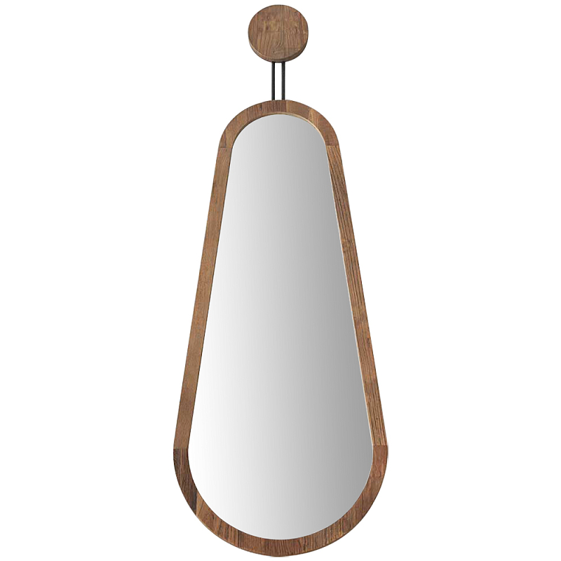 Зеркало в деревянной раме Pear Wooden Mirror Коричневый Черный Зеркало в деревянной раме Pear Wooden Mirror Коричневый Черный в Перми | Loft Concept