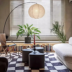 Дизайнерский журнальный стол чёрный изогнутой формы Alefy варинант исполнения - 2 | Loft Concept в Перми