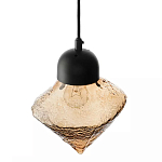 Подвесной светильник с янтарным рельефным плафоном Lamp with Frozen Glass Effect варинант исполнения - 3 | Loft Concept в Перми