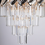 Люстра многоярусная с переплетенными металлическими элементами черного и золотого цвета и прозрачными хрустальными подвесками Empire Chandelier Crystal варинант исполнения - 8 | Loft Concept в Перми