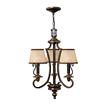Люстра бронзового цвета с бежевыми абажурами из органзы в классическом стиле Hinkley варинант исполнения - 14 | Loft Concept в Перми