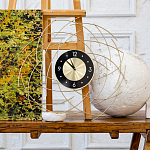 Часы настенные из металла с чёрным циферблатом Current Time варинант исполнения - 4 | Loft Concept в Перми