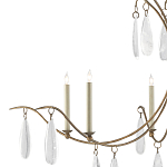 Люстра с прозрачными каплевидными подвесками Elegant Thin Chandelier варинант исполнения - 1 | Loft Concept в Перми