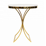 Кофейный столик на подстолье золотого цвета Noelle варинант исполнения - 2 | Loft Concept в Перми