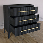 Комод Primo с 3 выдвижными ящиками Черный дуб варинант исполнения - 5 | Loft Concept в Перми