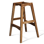 Барный стул со спинкой на 4-х деревянных ножках Коричневый Велюр Vendramin Chair  варинант исполнения - 6 | Loft Concept в Перми