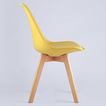 Стул с основой из пластика и мягким сиденьем Arvika Yellow варинант исполнения - 3 | Loft Concept в Перми