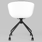 Офисное кресло из пластика с мягким сиденьем Eggshell Black варинант исполнения - 5 | Loft Concept в Перми