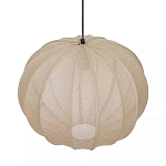 Подвесной светильник с бежевым тканевым абажуром Modern Textured Table Lamp варинант исполнения - 3 | Loft Concept в Перми