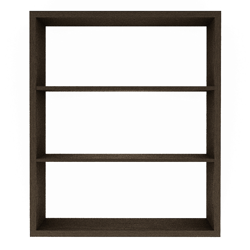 Полка-модуль для книг Primo длина 110 Темный дуб Древесина Черный в Перми | Loft Concept 