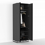 Двухдверный шкаф цвета графит Strict Lines варинант исполнения - 3 | Loft Concept в Перми