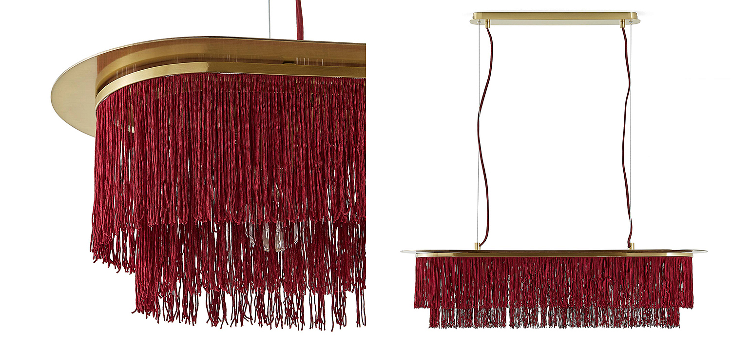 Люстра Houtique Linear Chandelier Burgundy Люстра Houtique Linear Chandelier Burgundy - Loft-Concept в Перми