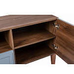 ТВ-тумба серая из массива бука с 2-мя дверками и ящиком Wenge Light варинант исполнения - 5 | Loft Concept в Перми