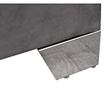 Кровать двуспальная серая с высоким мягким изголовьем Heart of the Bedroom варинант исполнения - 3 | Loft Concept в Перми