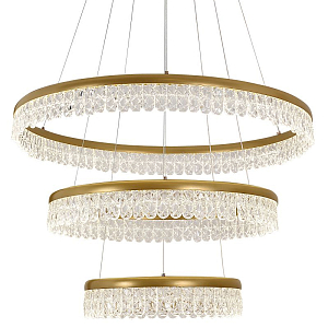 Светодиодная люстра из 3-х колец Pettico Gold