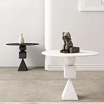 Дизайнерский журнальный стол белый в форме геометрических фигур Cydogic варинант исполнения - 3 | Loft Concept в Перми