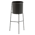 Кашпо из металла Elevated Planters черное варинант исполнения - 1 | Loft Concept в Перми