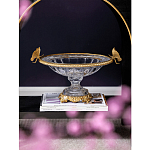 Чаша из прозрачного стекла с бронзовым ободком и фигурками бабочек Eden Garden варинант исполнения - 2 | Loft Concept в Перми