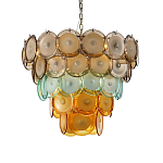 Люстра конусовидная с каскадом из разноцветных круглых подвесов Key Lustar варинант исполнения - 2 | Loft Concept в Перми