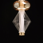 Подвесной светильник с вертикальной композицией из прозрачных и янтарных стеклянных шаров и ромбов Gabriel Scott Luna варинант исполнения - 18 | Loft Concept в Перми