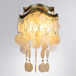 Бра с белыми перламутровыми подвесками и золотистыми волнистыми элементами SHELL варинант исполнения - 1 | Loft Concept в Перми