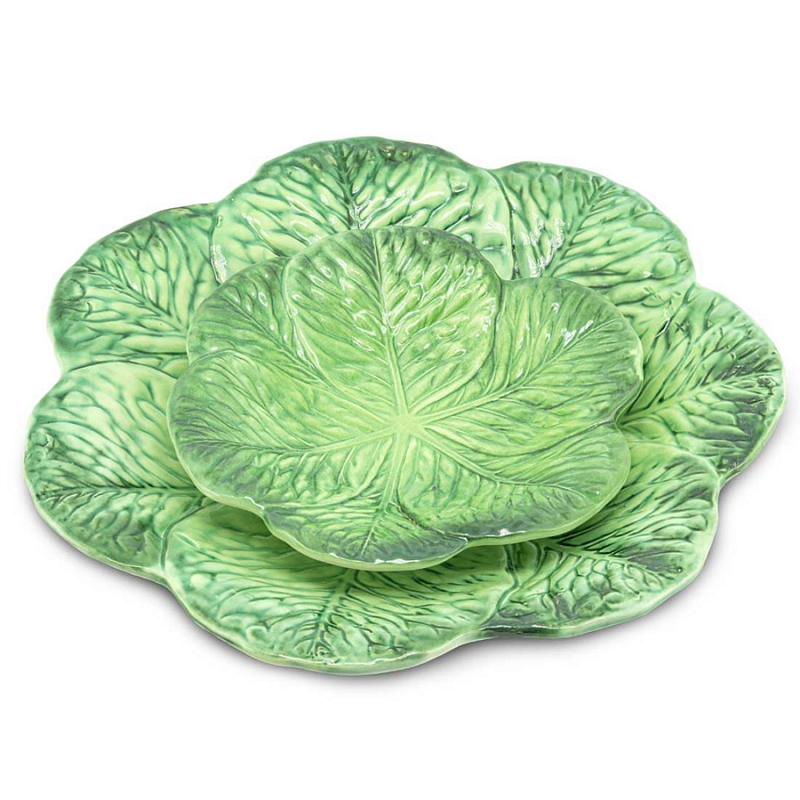 Тарелка Abhika PLATE LEAF CABBAGE Green Зеленый в Перми | Loft Concept 