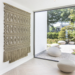 Панно на стену плетеное Макраме бежевый цвет  варинант исполнения - 6 | Loft Concept в Перми