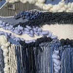 Современное ткачество гобелен в синих оттенках Blue Undine II варинант исполнения - 3 | Loft Concept в Перми