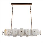 Подвесной светильник с фигурными элементами из белого алебастра Cryptocrystalline Stone варинант исполнения - 3 | Loft Concept в Перми