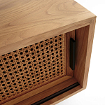 ТВ-тумба из дуба и плетеного ротанга Wicker Chasey TV Stand варинант исполнения - 3 | Loft Concept в Перми