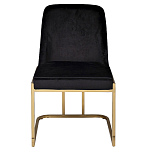 Стул обеденный велюровый черный с золотым каркасом Nobility варинант исполнения - 1 | Loft Concept в Перми