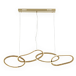 Люстра подвесная с 4-мя асимметричными кольцами золотого цвета Ring Horizontal варинант исполнения - 1 | Loft Concept в Перми