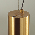 Подвесной светильник с цилиндрическим плафоном из алебастра PEARLS Suspension варинант исполнения - 5 | Loft Concept в Перми