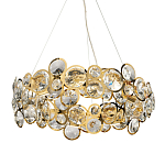 Люстра подвесная из золотых колец 57 см Golden Circles варинант исполнения - 1 | Loft Concept в Перми