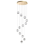 Люстра каскадная с прозрачными шарообразными плафонами Crystal Globule варинант исполнения - 6 | Loft Concept в Перми