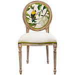 Стул бежевый из натурального бука с изображением птиц и цветов Blooming Birds варинант исполнения - 1 | Loft Concept в Перми