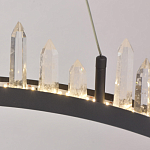 Люстра с двумя кольцами черного цвета с хрустальными элементами QUARTZ CRYSTAL варинант исполнения - 9 | Loft Concept в Перми