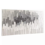 Панно декоративное с ручной росписью Gray Strokes варинант исполнения - 3 | Loft Concept в Перми