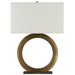 Настольная лампа с корпусом в форме кольца и прямоугольным абажуром French Ring варинант исполнения - 5 | Loft Concept в Перми