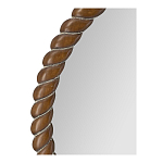 Зеркало круглое с текстурной рамой из натурального дерева  Pine Wall Mirror варинант исполнения - 3 | Loft Concept в Перми