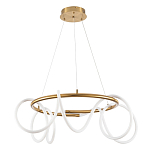 Люстра подвесная кольцевая и изогнутыми светодиодными трубками Luke Lampco Tracer Lamp варинант исполнения - 1 | Loft Concept в Перми