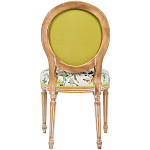 Стул из массива бука бежевый с изображением птиц и цветов Beige Green Chinoiserie Peach Garden Chair варинант исполнения - 2 | Loft Concept в Перми