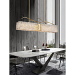 Люстра прямоугольная из фактурного стекла Chandelier Beam варинант исполнения - 2 | Loft Concept в Перми